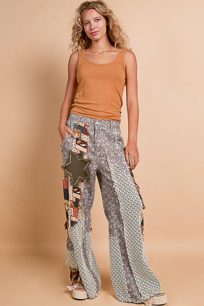 Junie Relaxed Fit Patchwork Pants by POL