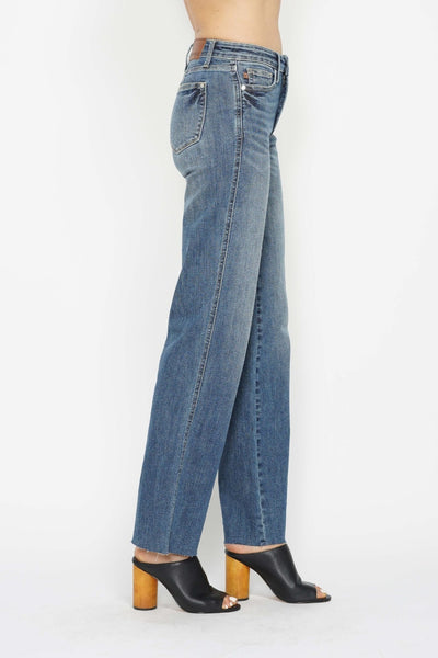 88870 Ellen Mid-Rise Tummy Control Straight Judy Blue Jeans - ¡EXCLUSIVO EN LÍNEA!