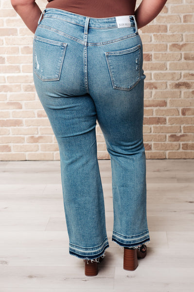 Isla Mid Rise Distressed Released Hem Bootcut Judy Blue Jeans - ONLINE EXCLUSIVE!