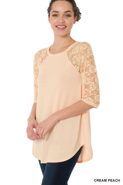 Pamela Lace Half Sleeve Top