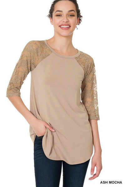 Pamela Lace Half Sleeve Top