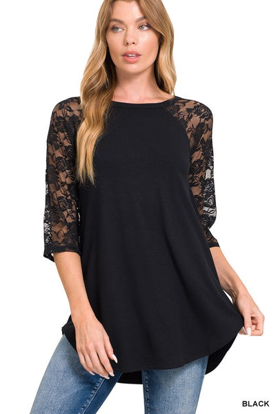 Pamela Lace Half Sleeve Top