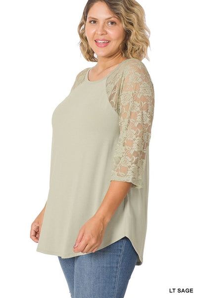Pamela Lace Half Sleeve Top