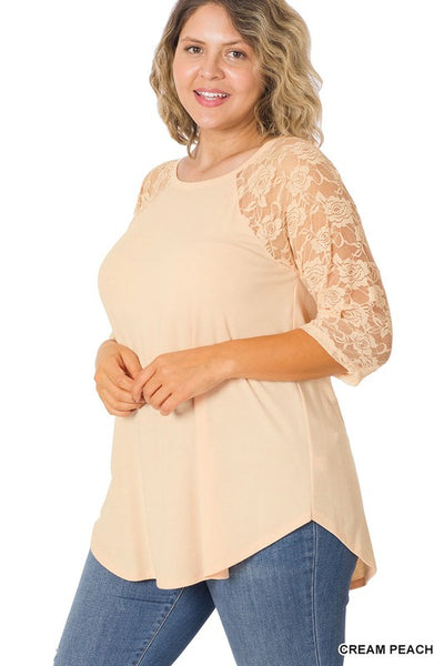 Pamela Lace Half Sleeve Top