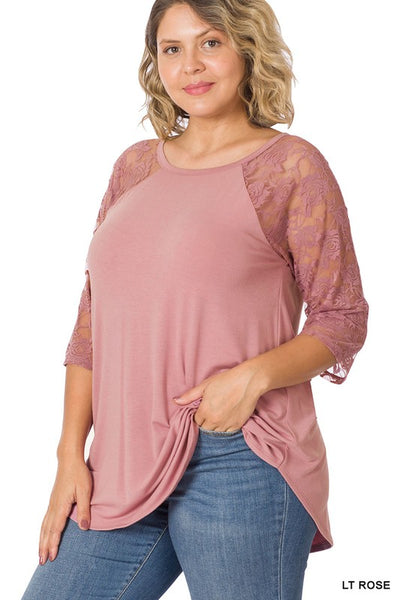 Pamela Lace Half Sleeve Top