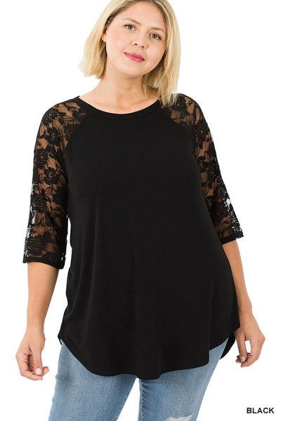Pamela Lace Half Sleeve Top