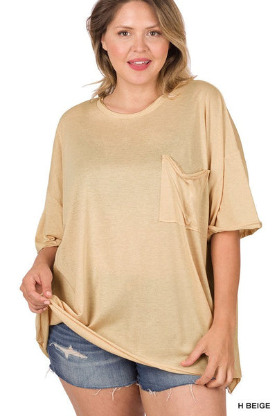 Camiseta extragrande Marsha de tres mezclas (solo tallas grandes)