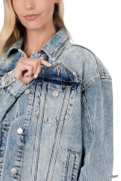 Chaqueta vaquera lavada a la piedra Raina