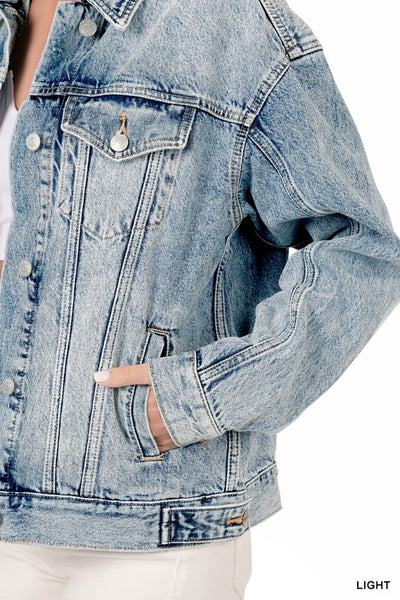 Chaqueta vaquera lavada a la piedra Raina