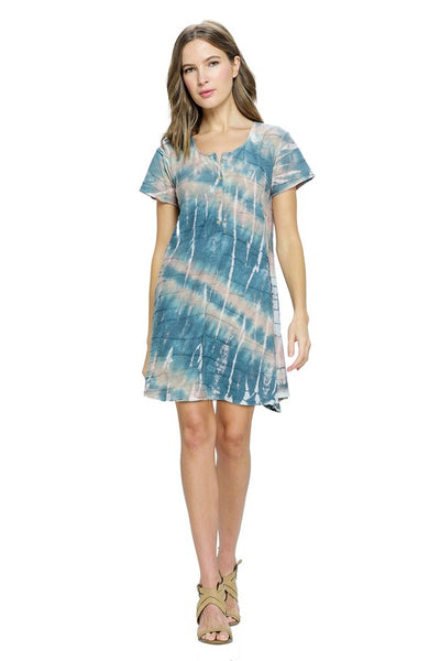 Clarice Textured Tie Dye Dress
