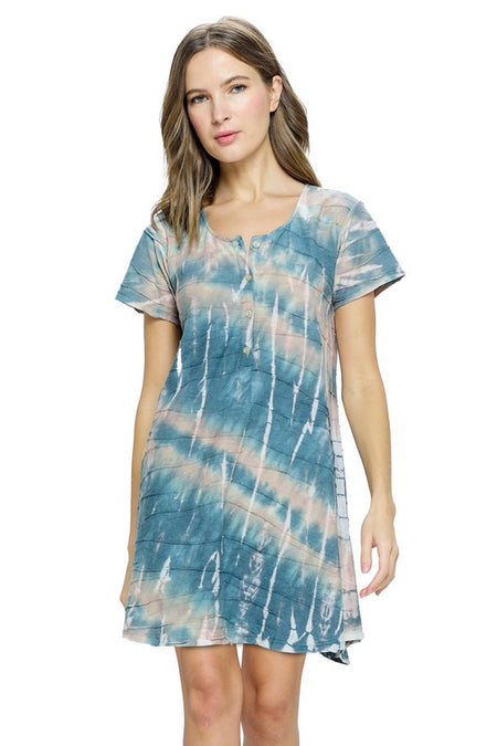 Johnna Tie Dye Texture Dress