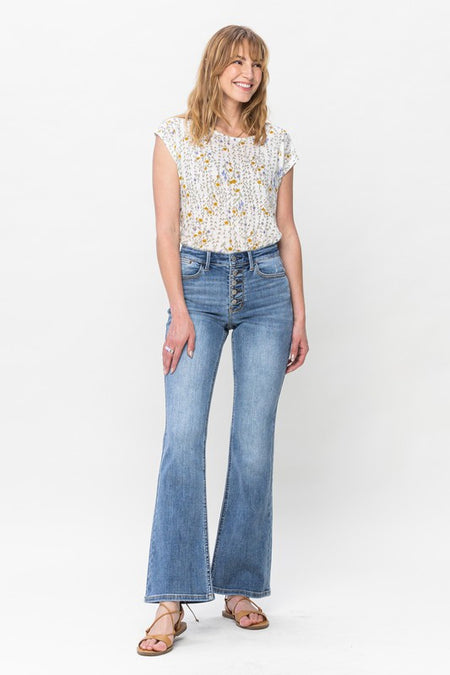 82591   Louisa Hi-Rise Nondistressed Flare Judy Blue Jeans