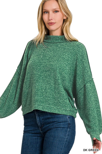 Wendi Brushed Melange Hacci Sweater