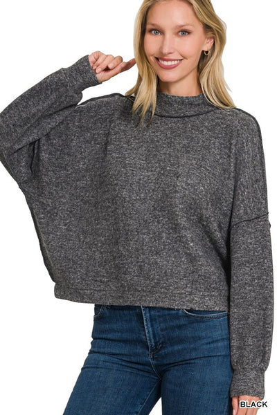Wendi Brushed Melange Hacci Sweater