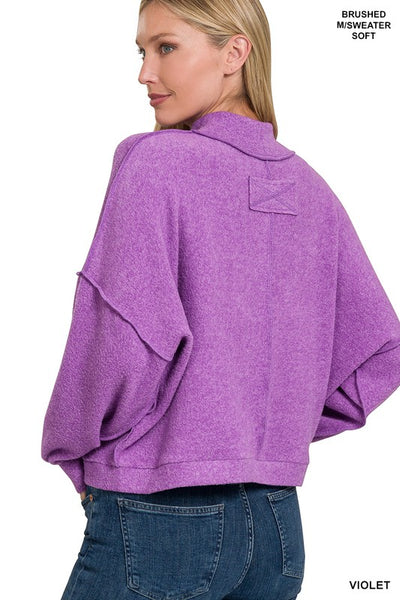 Wendi Brushed Melange Hacci Sweater