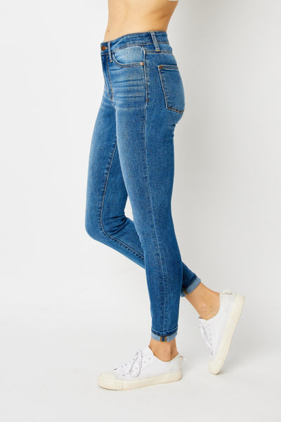 Morgan Mid-Rise Cuffed Hem Skinny Judy Blue Jeans - ONLINE EXCLUSIVE!