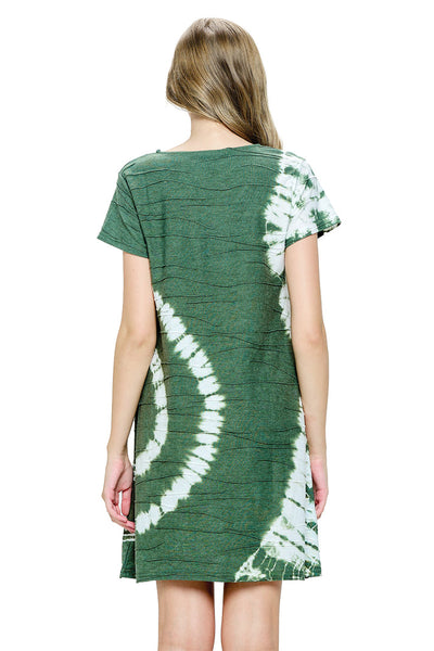 Vestido Johnna con textura teñida anudada