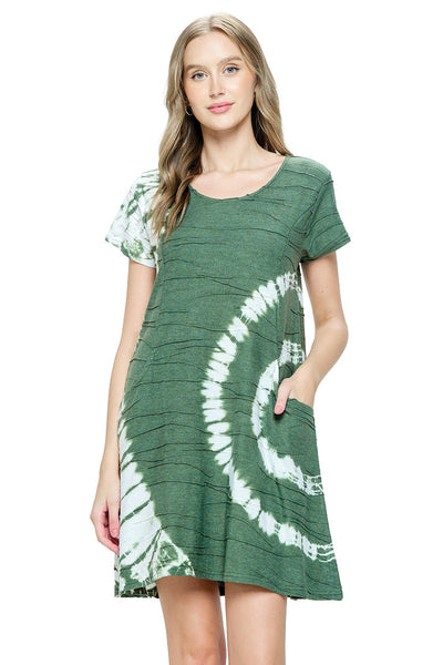 Vestido Johnna con textura teñida anudada