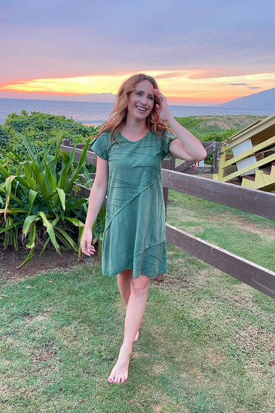 Vestido Alanna con patchwork texturizado