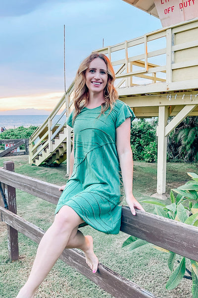 Vestido Alanna con patchwork texturizado