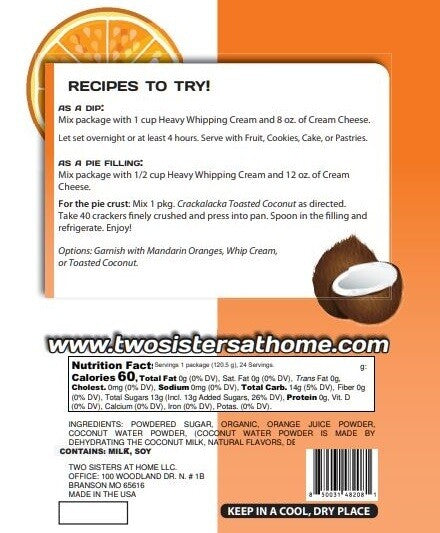 Condimento para galletas de coco tostado Crackalacka de Two Sisters at Home