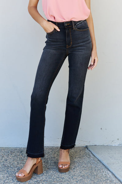 Amber Black High Waist Slim Bootcut Judy Blue Jeans