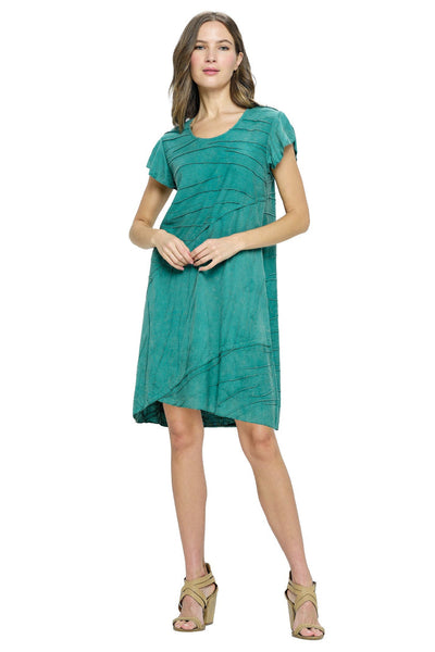 Vestido Alanna con patchwork texturizado