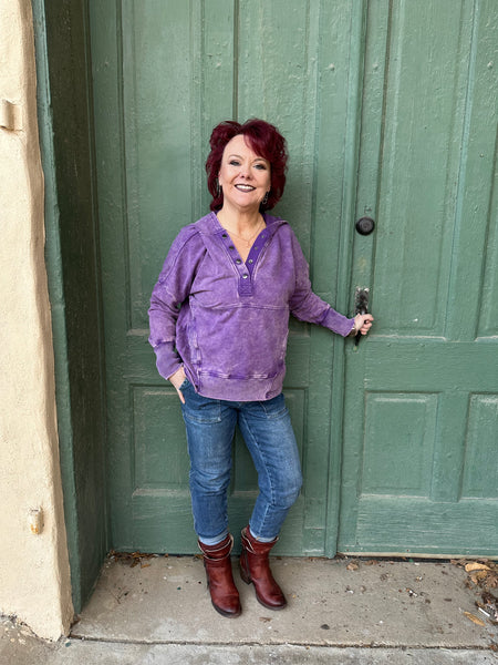 Rosella French Terry Acid Wash Hoodie