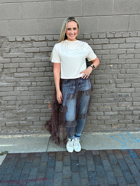 Shania Cheetah T-Shirt Tulle Dress