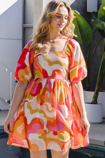 Paige Tied Back Short Sleeve Mini Dress - ONLINE EXCLUSIVE!