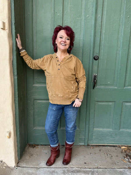 Rosella French Terry Acid Wash Hoodie