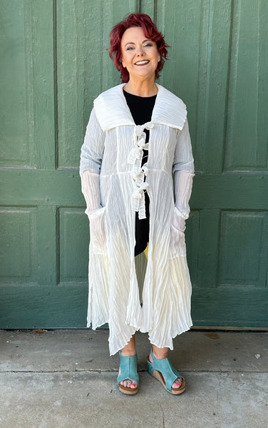 Plumero largo arrugado Constance