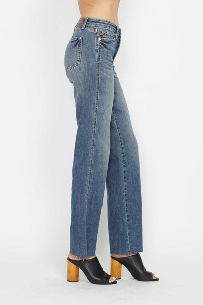 88870 Ellen Mid-Rise Tummy Control Straight Judy Blue Jeans - ¡EXCLUSIVO EN LÍNEA!