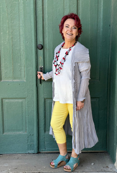 Plumero largo arrugado Constance