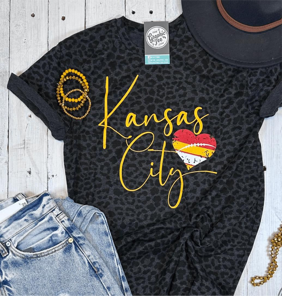Kansas City Leopard Short Sleeve Graphic Tshirt