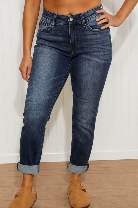 Cailin Mid Rise Garment Dyed Bootcut Judy Blue Jeans