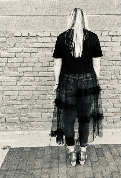 Shania Black T-Shirt Tulle Dress