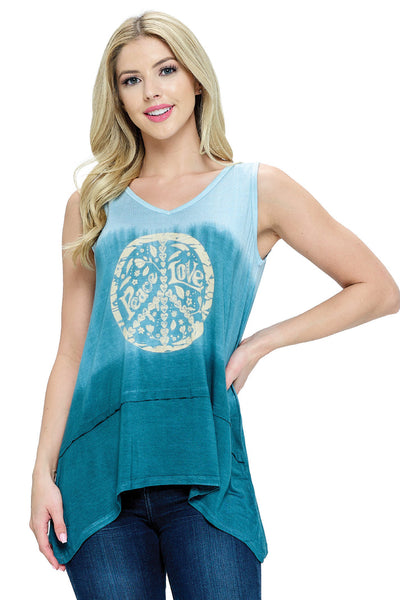 Jenna Ombre Peace Love Tank