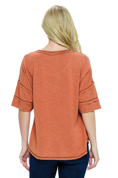 Anna Raw Edge Loose Fit Top