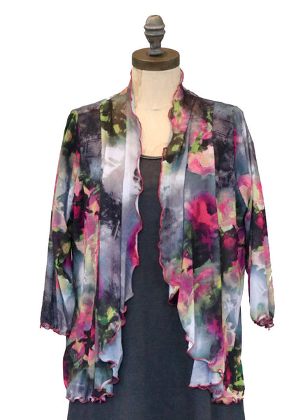 Alice Romance Floral Mesh 3/4 Sleeve Cardigan
