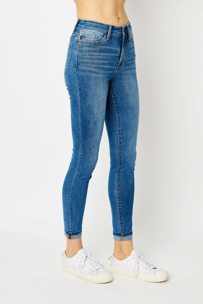 Morgan Mid-Rise Cuffed Hem Skinny Judy Blue Jeans - ONLINE EXCLUSIVE!