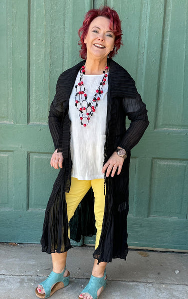 Plumero largo arrugado Constance