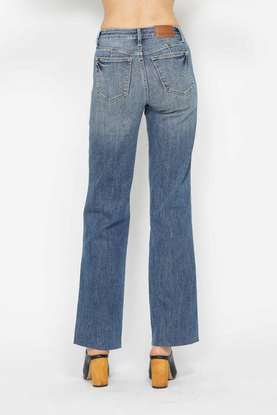 88870 Ellen Mid-Rise Tummy Control Straight Judy Blue Jeans - ¡EXCLUSIVO EN LÍNEA!