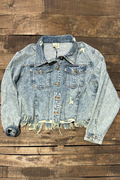 Danice On My Way Vintage Denim Jacket by Jaded Gypsy