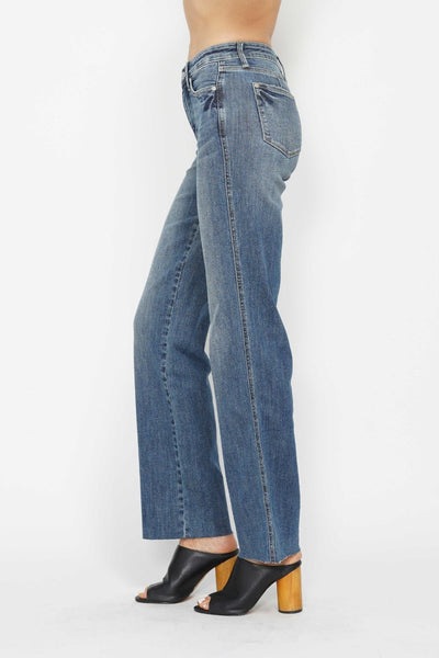 88870 Ellen Mid-Rise Tummy Control Straight Judy Blue Jeans - ¡EXCLUSIVO EN LÍNEA!