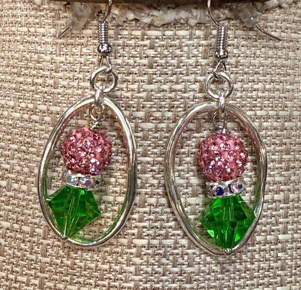 Flaming Flamingo Earrings by Art by Amy