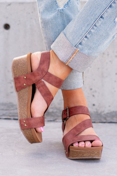 Sandalias de cuña Very G Shayne - Óxido