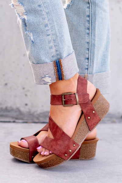 Sandalias de cuña Very G Shayne - Óxido