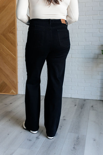 Jeans Angelica Hi-Rise Tummy Control Black Straight Leg Judy Blue - ¡EXCLUSIVO EN LÍNEA!