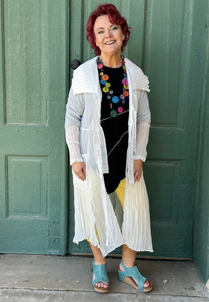 Plumero largo arrugado Constance